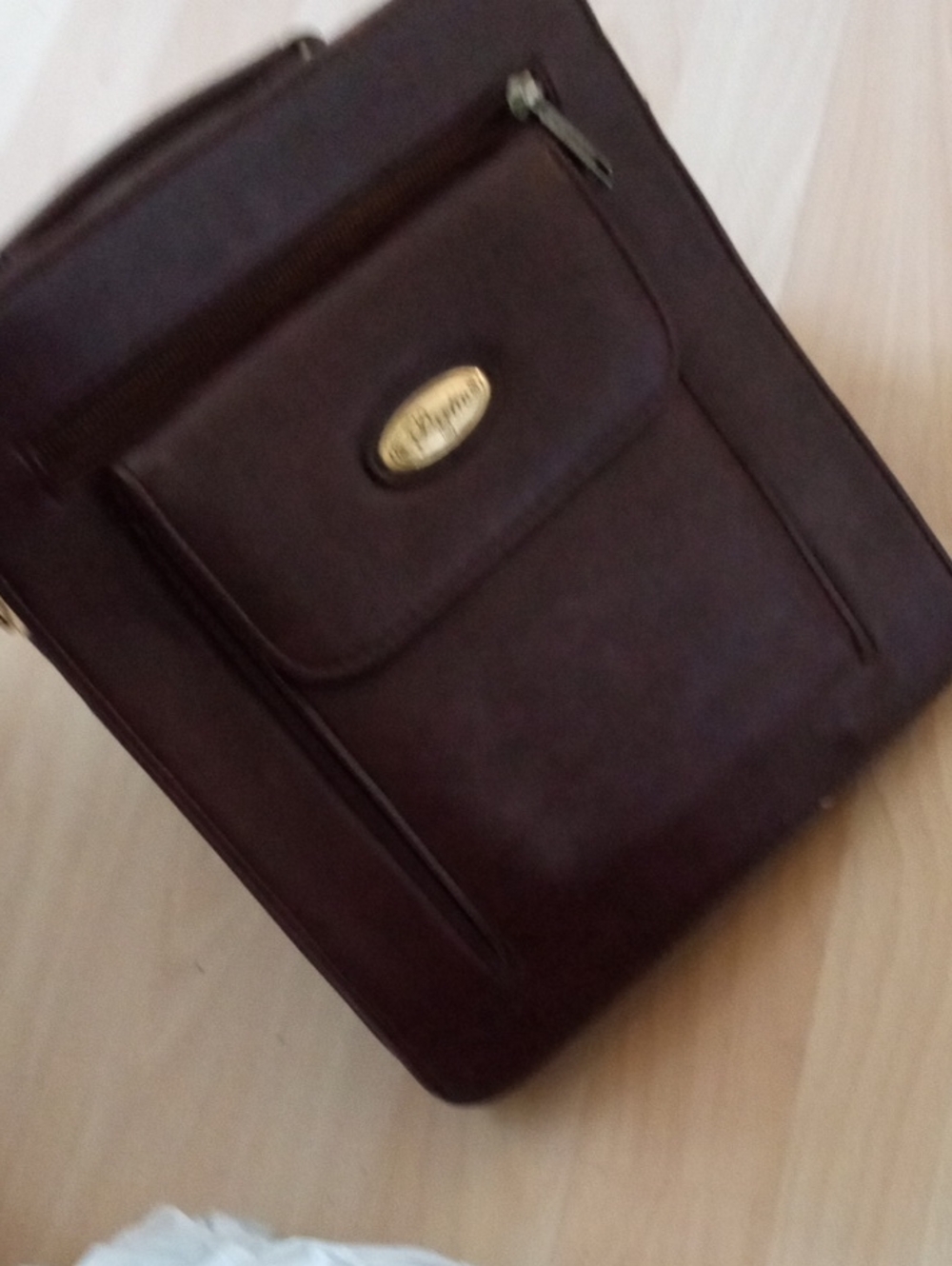 Men’s Dark Brown Leatherette Briefcase - Classic Office Carry